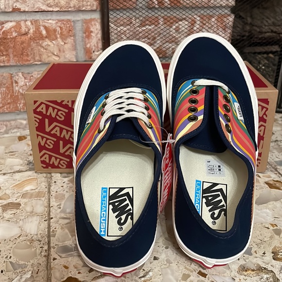 Vans Authentic Sf Retro Stripes Dress Blue - Picture 9 of 11